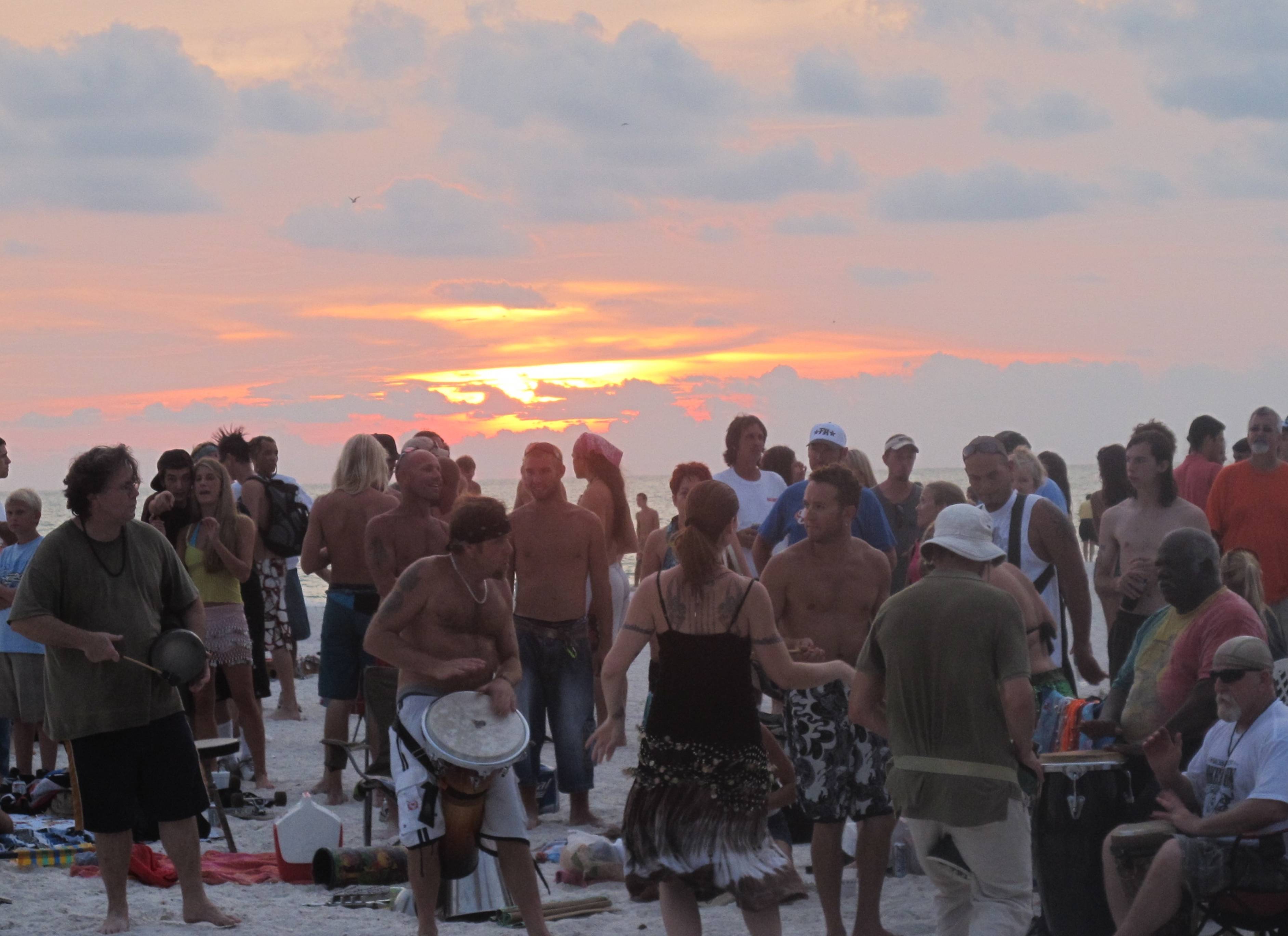 Drum Circle Sunset